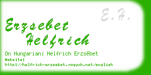erzsebet helfrich business card