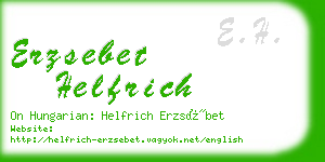 erzsebet helfrich business card